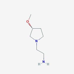 molecular formula C7H16N2O B7985897 2-((R)-3-Methoxy-pyrrolidin-1-yl)-ethylamine 
