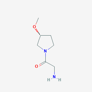 molecular formula C7H14N2O2 B7985912 2-Amino-1-((R)-3-methoxy-pyrrolidin-1-yl)-ethanone 