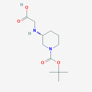 molecular formula C12H22N2O4 B7985957 (R)-3-(Carboxymethyl-amino)-piperidine-1-carboxylic acid tert-butyl ester 