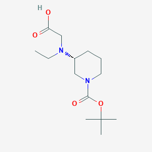 molecular formula C14H26N2O4 B7985973 (R)-3-(Carboxymethyl-ethyl-amino)-piperidine-1-carboxylic acid tert-butyl ester 
