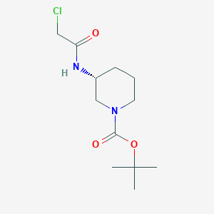 molecular formula C12H21ClN2O3 B7985993 (R)-3-(2-Chloro-acetylamino)-piperidine-1-carboxylic acid tert-butyl ester 