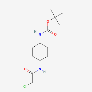 molecular formula C13H23ClN2O3 B7986000 [4-(2-Chloro-acetylamino)-cyclohexyl]-carbamic acid tert-butyl ester 