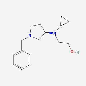 molecular formula C16H24N2O B7986133 2-[((R)-1-Benzyl-pyrrolidin-3-yl)-cyclopropyl-amino]-ethanol 