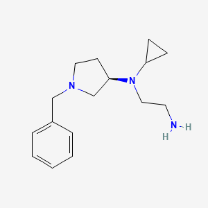 molecular formula C16H25N3 B7986171 (R)-N1-(1-Benzylpyrrolidin-3-yl)-N1-cyclopropylethane-1,2-diamine 