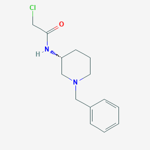 molecular formula C14H19ClN2O B7986185 N-((R)-1-Benzyl-piperidin-3-yl)-2-chloro-acetamide 