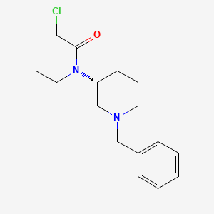 molecular formula C16H23ClN2O B7986209 N-((R)-1-Benzyl-piperidin-3-yl)-2-chloro-N-ethyl-acetamide 