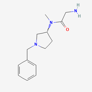 molecular formula C14H21N3O B7986227 2-Amino-N-((R)-1-benzyl-pyrrolidin-3-yl)-N-methyl-acetamide 