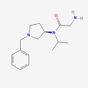 molecular formula C16H25N3O B7986229 2-Amino-N-((R)-1-benzyl-pyrrolidin-3-yl)-N-isopropyl-acetamide 