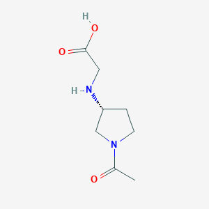 molecular formula C8H14N2O3 B7986236 ((R)-1-Acetyl-pyrrolidin-3-ylamino)-acetic acid 