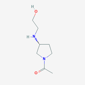 molecular formula C8H16N2O2 B7986252 1-[(R)-3-(2-Hydroxy-ethylamino)-pyrrolidin-1-yl]-ethanone 