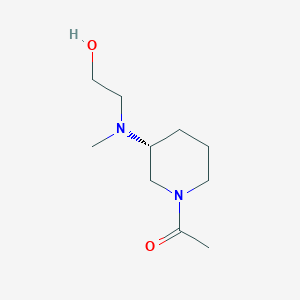 molecular formula C10H20N2O2 B7986256 (R)-1-(3-((2-Hydroxyethyl)(methyl)amino)piperidin-1-yl)ethanone 