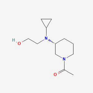 molecular formula C12H22N2O2 B7986291 1-{(R)-3-[Cyclopropyl-(2-hydroxy-ethyl)-amino]-piperidin-1-yl}-ethanone 