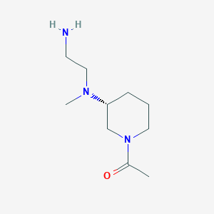 molecular formula C10H21N3O B7986297 (R)-1-(3-((2-Aminoethyl)(methyl)amino)piperidin-1-yl)ethanone 