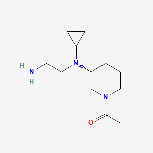 molecular formula C12H23N3O B7986316 1-{(R)-3-[(2-Amino-ethyl)-cyclopropyl-amino]-piperidin-1-yl}-ethanone 