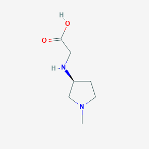 molecular formula C7H14N2O2 B7986319 ((S)-1-Methyl-pyrrolidin-3-ylamino)-acetic acid 