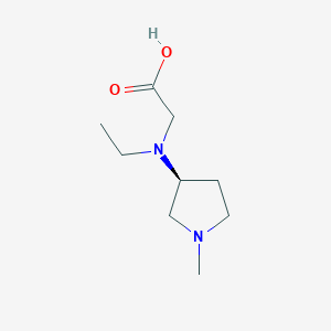 molecular formula C9H18N2O2 B7986328 [Ethyl-((S)-1-methyl-pyrrolidin-3-yl)-amino]-acetic acid 