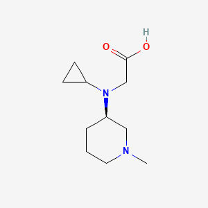molecular formula C11H20N2O2 B7986439 [Cyclopropyl-((R)-1-methyl-piperidin-3-yl)-amino]-acetic acid 