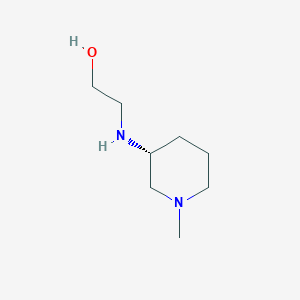 molecular formula C8H18N2O B7986478 2-((R)-1-Methyl-piperidin-3-ylamino)-ethanol 