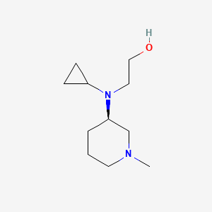 molecular formula C11H22N2O B7986502 2-[Cyclopropyl-((R)-1-methyl-piperidin-3-yl)-amino]-ethanol 
