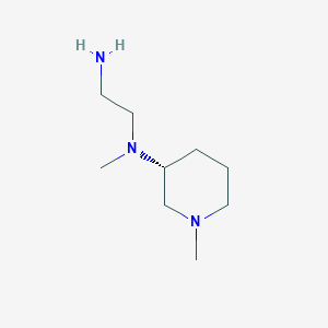 molecular formula C9H21N3 B7986510 (R)-N1-Methyl-N1-(1-methylpiperidin-3-yl)ethane-1,2-diamine 