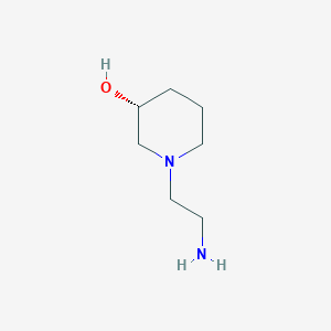 molecular formula C7H16N2O B7986557 (R)-1-(2-Amino-ethyl)-piperidin-3-ol 
