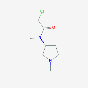 molecular formula C8H15ClN2O B7986575 2-Chloro-N-methyl-N-((R)-1-methyl-pyrrolidin-3-yl)-acetamide 