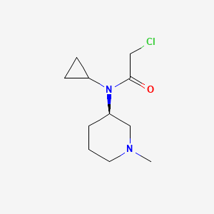 molecular formula C11H19ClN2O B7986610 2-Chloro-N-cyclopropyl-N-((R)-1-methyl-piperidin-3-yl)-acetamide 