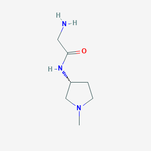 molecular formula C7H15N3O B7986614 2-Amino-N-((R)-1-methyl-pyrrolidin-3-yl)-acetamide 