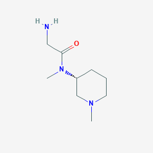 molecular formula C9H19N3O B7986622 2-Amino-N-methyl-N-((R)-1-methyl-piperidin-3-yl)-acetamide 