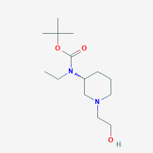 molecular formula C14H28N2O3 B7986646 Ethyl-[(R)-1-(2-hydroxy-ethyl)-piperidin-3-yl]-carbamic acid tert-butyl ester 