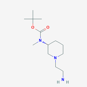 molecular formula C13H27N3O2 B7986667 [(R)-1-(2-Amino-ethyl)-piperidin-3-yl]-methyl-carbamic acid tert-butyl ester 