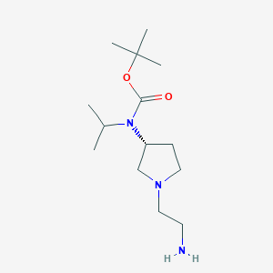 molecular formula C14H29N3O2 B7986678 [(R)-1-(2-Amino-ethyl)-pyrrolidin-3-yl]-isopropyl-carbamic acid tert-butyl ester 