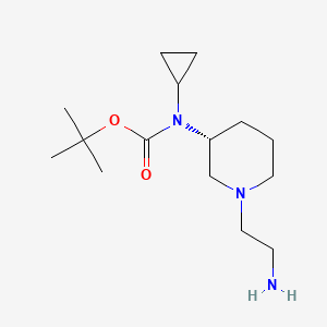 molecular formula C15H29N3O2 B7986687 [(R)-1-(2-Amino-ethyl)-piperidin-3-yl]-cyclopropyl-carbamic acid tert-butyl ester 