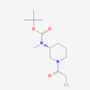 molecular formula C13H23ClN2O3 B7986700 [(R)-1-(2-Chloro-acetyl)-piperidin-3-yl]-methyl-carbamic acid tert-butyl ester 