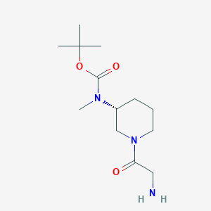 molecular formula C13H25N3O3 B7986735 [(R)-1-(2-Amino-acetyl)-piperidin-3-yl]-methyl-carbamic acid tert-butyl ester 