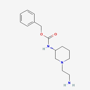 molecular formula C15H23N3O2 B7986784 [(R)-1-(2-Amino-ethyl)-piperidin-3-yl]-carbamic acid benzyl ester 