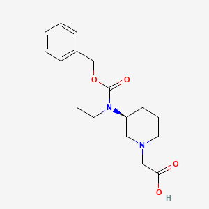 molecular formula C17H24N2O4 B7986814 [(S)-3-(Benzyloxycarbonyl-ethyl-amino)-piperidin-1-yl]-acetic acid 