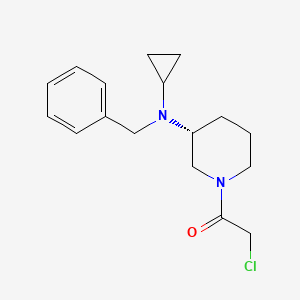 molecular formula C17H23ClN2O B7986917 1-[(R)-3-(Benzyl-cyclopropyl-amino)-piperidin-1-yl]-2-chloro-ethanone 