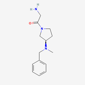 molecular formula C14H21N3O B7986920 2-Amino-1-[(R)-3-(benzyl-methyl-amino)-pyrrolidin-1-yl]-ethanone 