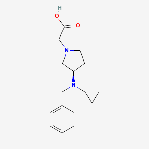 molecular formula C16H22N2O2 B7986974 [(R)-3-(Benzyl-cyclopropyl-amino)-pyrrolidin-1-yl]-acetic acid 