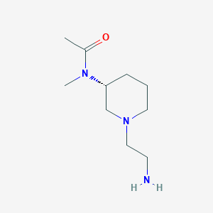molecular formula C10H21N3O B7986991 N-[(R)-1-(2-Amino-ethyl)-piperidin-3-yl]-N-methyl-acetamide 
