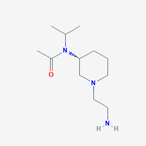 molecular formula C12H25N3O B7987001 N-[(R)-1-(2-Amino-ethyl)-piperidin-3-yl]-N-isopropyl-acetamide 