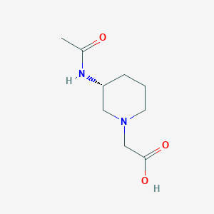 molecular formula C9H16N2O3 B7987023 ((R)-3-Acetylamino-piperidin-1-yl)-acetic acid 