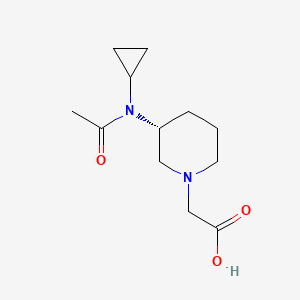 molecular formula C12H20N2O3 B7987032 [(R)-3-(Acetyl-cyclopropyl-amino)-piperidin-1-yl]-acetic acid 