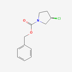 molecular formula C12H14ClNO2 B7987044 (R)-3-Chloro-pyrrolidine-1-carboxylic acid benzyl ester 