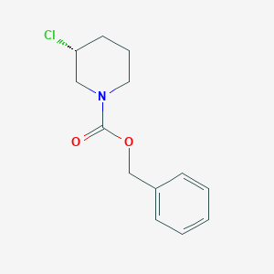 molecular formula C13H16ClNO2 B7987052 (R)-3-Chloro-piperidine-1-carboxylic acid benzyl ester 