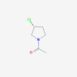 molecular formula C6H10ClNO B7987106 1-((R)-3-Chloro-pyrrolidin-1-yl)-ethanone 