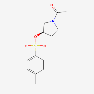 molecular formula C13H17NO4S B7987119 Toluene-4-sulfonic acid (R)-1-acetyl-pyrrolidin-3-yl ester 