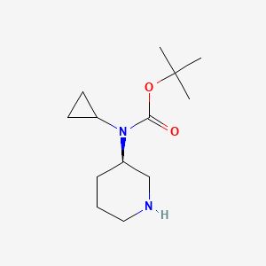 molecular formula C13H24N2O2 B7987142 Cyclopropyl-(R)-piperidin-3-yl-carbamic acid tert-butyl ester 