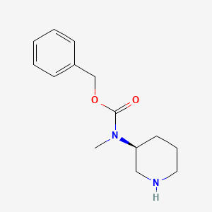molecular formula C14H20N2O2 B7987146 Methyl-(S)-piperidin-3-yl-carbamic acid benzyl ester 